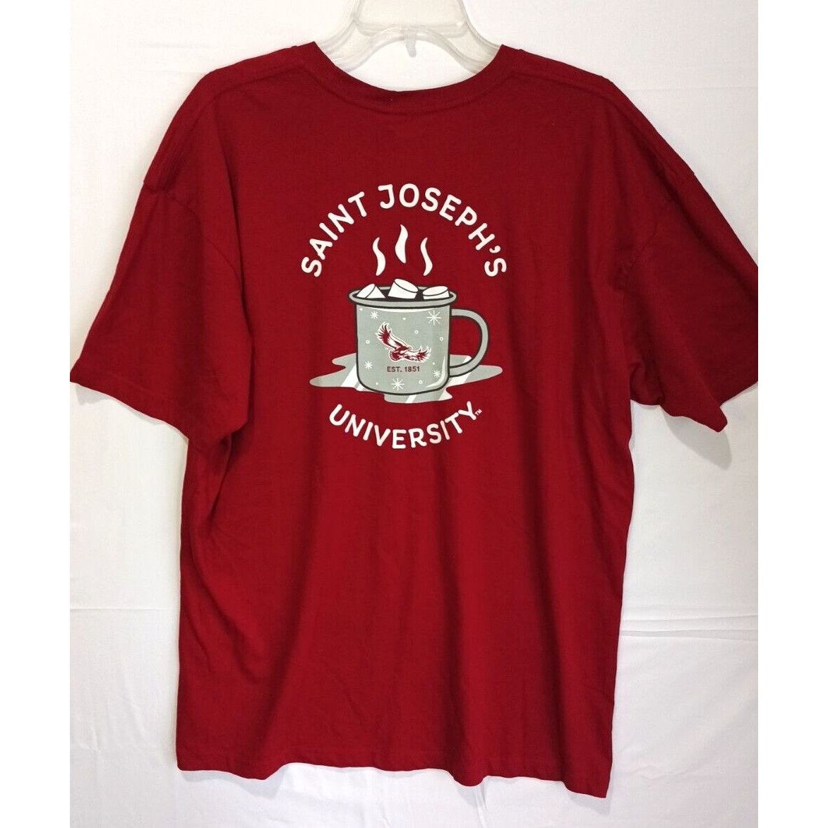 Uscape Apparel Saint Joseph's University Hot Cocoa Red Xl T-Shirt Dual Sides Nwt — image 2 of 8